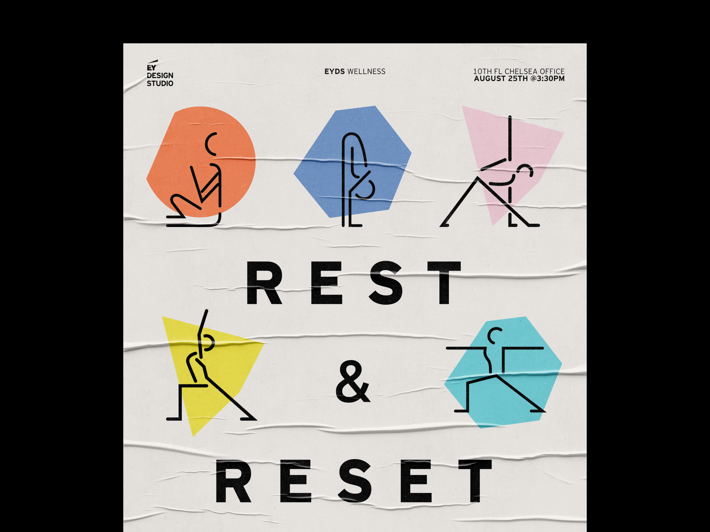 Yoga Poster branding design ernst ey graphic design mockup paper poster vector yoga poster young