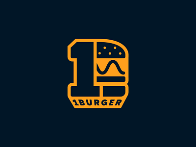 #dailylogochallenge - Burger joint - 1BURGER branding design graphic design logo typography vector