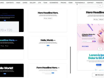 TailwindCSS template builder design ui