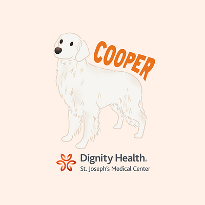 Therapy Dog Stickers for Dignity Health custom pet potraits custom sticker cute illustration digital art illustration pet illustration pet portraits procreate simple illustration