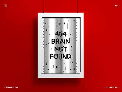Day 18 | Typographic Poster 404 brain branding build2 design designdrug error graphic design illustration logo not found poster typography watchmegrow