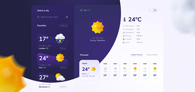 Weather Forecast App graphic design ui ux web design website