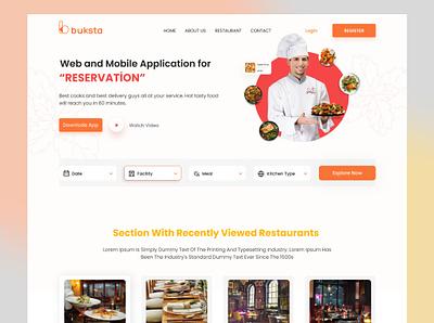 Restaurants Ui/Ux Design android app mobile restaurant restaurants rezervation ui ux web