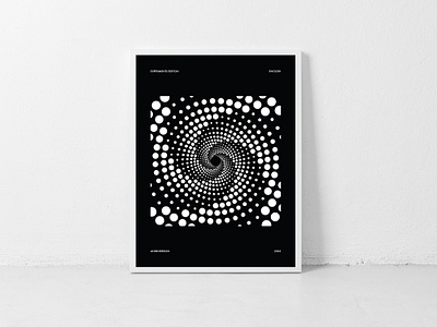 Swoosh black and white circular design graphic graphic design idea minimal poster poster design print simple swoosh