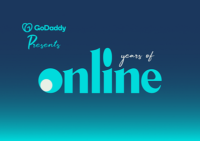 GoDaddy 10 Years of .Online affinity amateur cursive design godaddy logo typography website