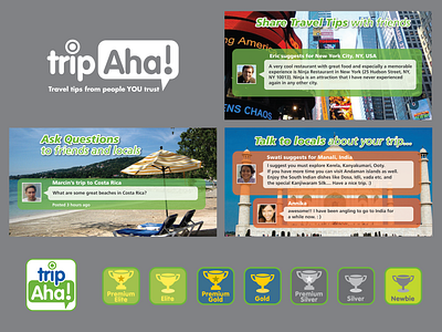 Trip Aha! - Mobile App Screens branding design graphic design icons logo ui ux vector