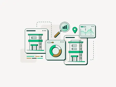 Apploi Spot Illustrations alarm approval chart digital facility faq flat gradient growth healthcare illustration insurance insuretech nurse platform search secure software startup user