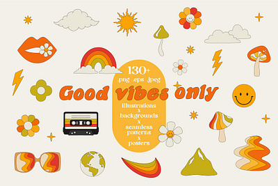 Good vibes | Graphics & patterns app branding design graphic design illustration logo typography ui ux vector