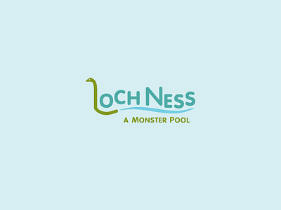 Loch Ness - A Monster Pool branding design graphic design illustration logo typography vector