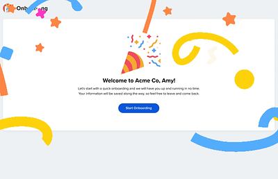 New Hire Onboarding animation ui
