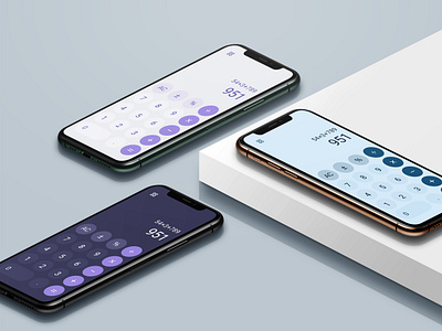 Calculator app app calculator design glassmorphism ios minimal topography ui