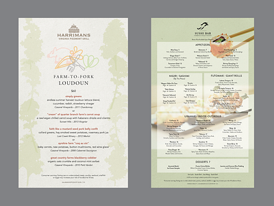 Salamander Hotels & Resorts - Menu Designs branding design graphic design icons illustration menu design print design typography