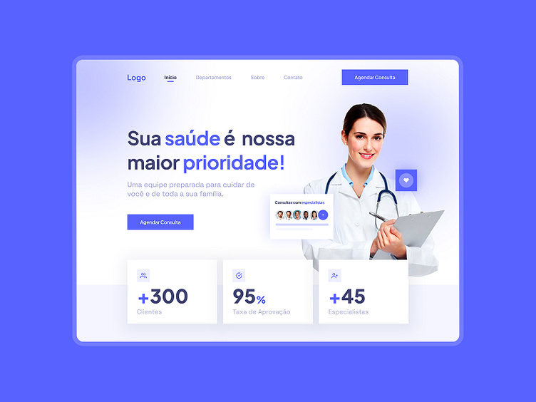 Hero Section Design | Medical Clinic by Cleilton Rocha on Dribbble