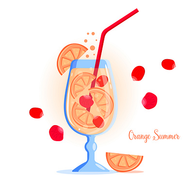 the summer fresh cocktails adobe illustrator art background cocktail design digital flat graphic design illustration summer summer illustration vector vector art