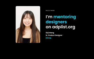 I'm mentoring designers on adplist! design mentorship product design