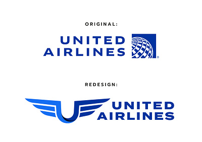 Logo Redesign | United Airlines brand identity branding design graphic design illustration logo spokane vector