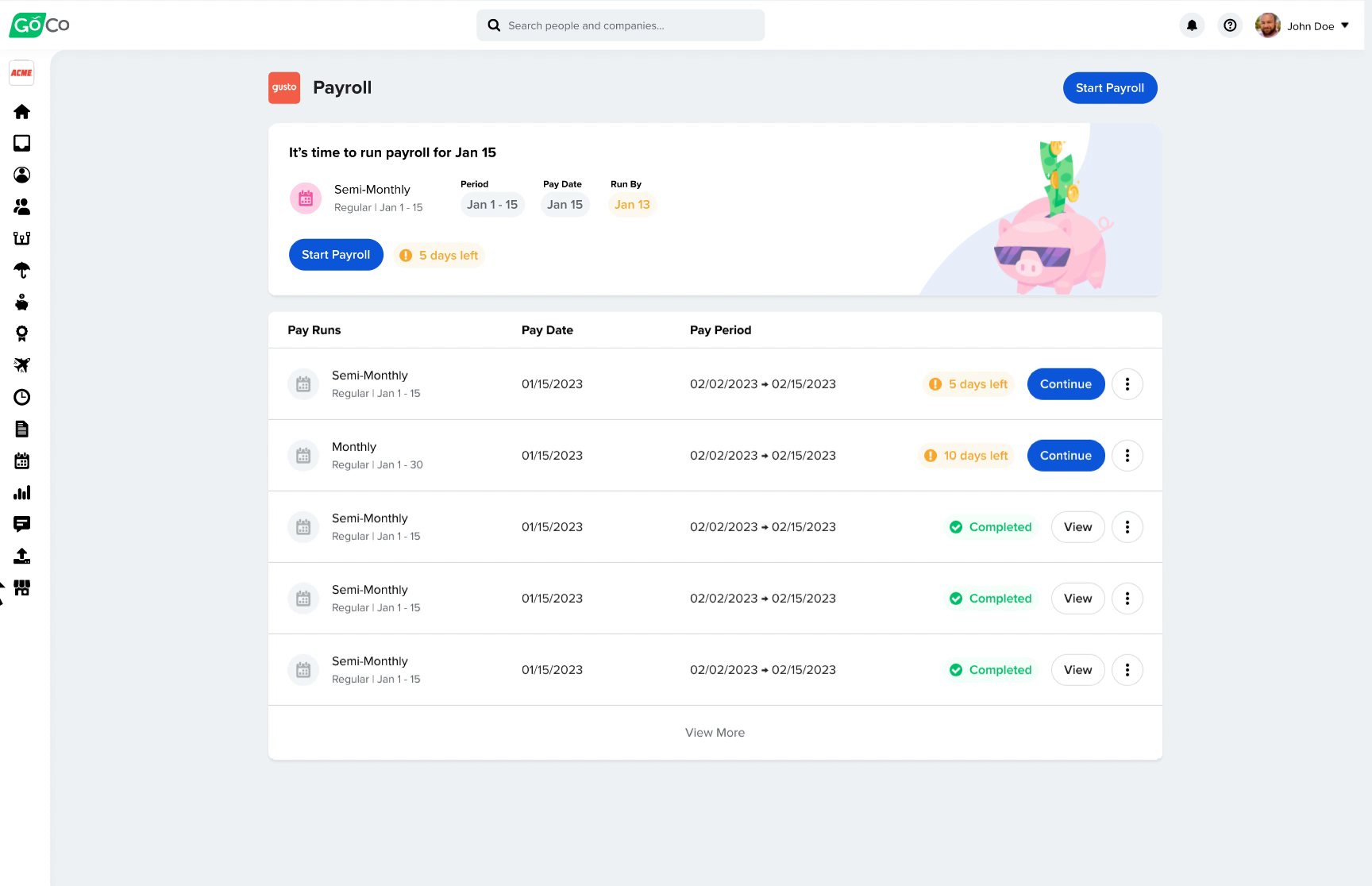 Example of Payroll