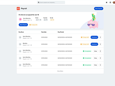 Payroll animation ui