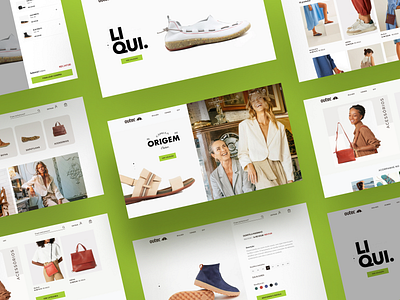 Shoes Ecommerce Redesign - Outer Shoes (web layout) brazili brazilian brands cart checkout ecommerce ecommerce shoes fashion green landing page minimalist page modern product page shoes ux ui webdesign