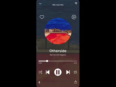 Day 009 — Music Player | 100 days UI challenge animation design figma music ui ux