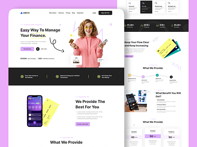 Website Landing Page Design Clean and Minimalist Design UI UX landing page design mockup ui ux design visual ui design website design