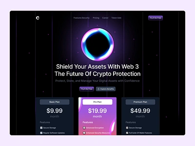 DeFi Crypto Website animation crypto defi ui ux web design web3