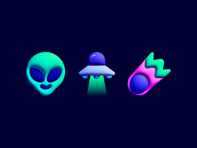 Space Boyz 3d aliens flying saucers space