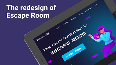 The redesign of Escape Room app branding design graphic design illustration typography ui ux