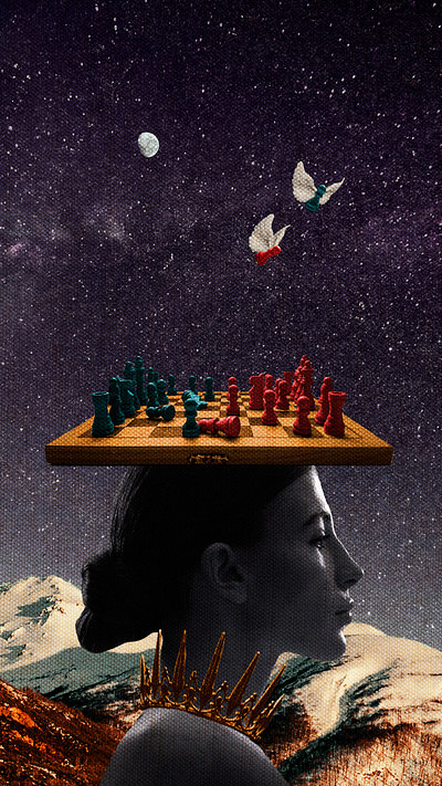Shakesperean Chess art chess collage design digital digital art digital collage illustration pawns shakespeare surreal surrealism wallpaper