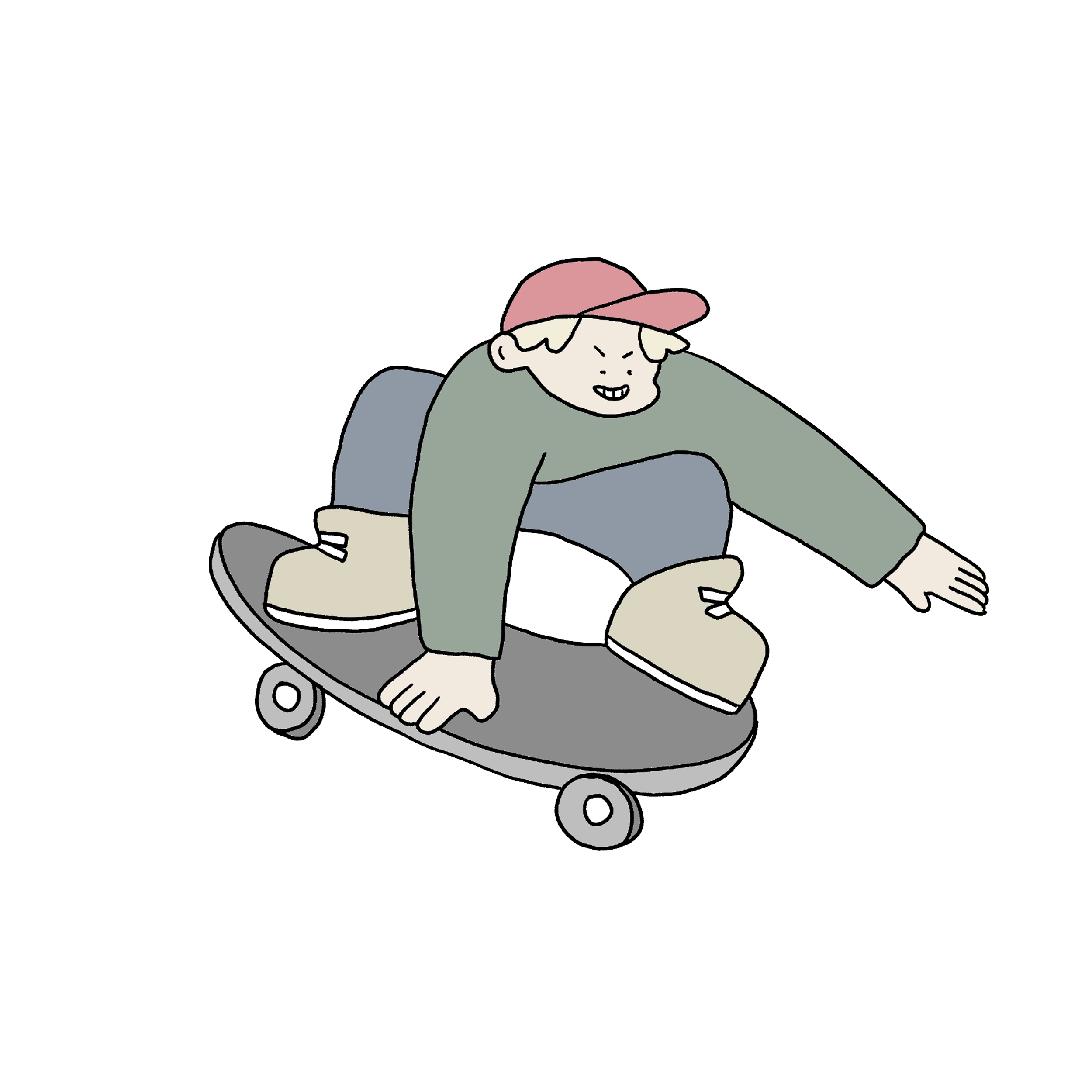 Skateboarder Animated Poses 2d animation character character design design frame animation gif illustration skateboarding