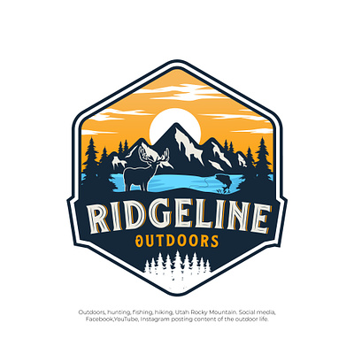 Ridgeline Outdoors fishing hiking hunting logo logodesign logos mountain mountains outdoor retail ridge