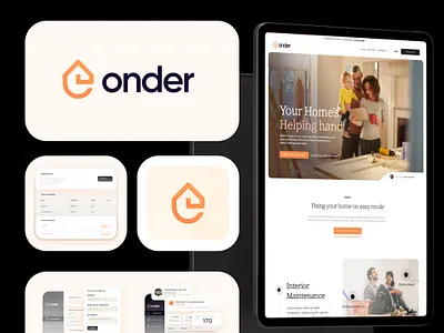 Super excited for Onder launching. Future of Home Maintenance. branding building construction home home maintenance illustration ui ux webflow website