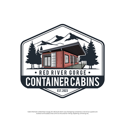 Container Cabins cabin climbing hiking hotel illustration kayaking lanscaping logo logodesign travel travel hotel