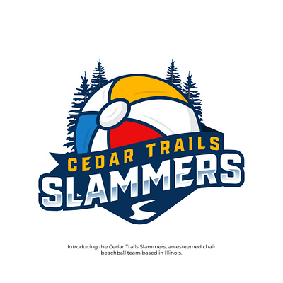 Cedar Trails Slammers beach ball cedar tree illustration logo logodesign logos sport