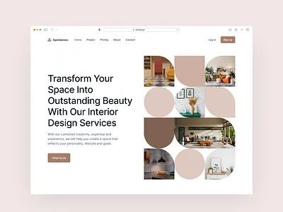 Interior design agency - Landing Page Website design design landing page interior interior design landing page landingpage ui ui design ui ux design ux design website design