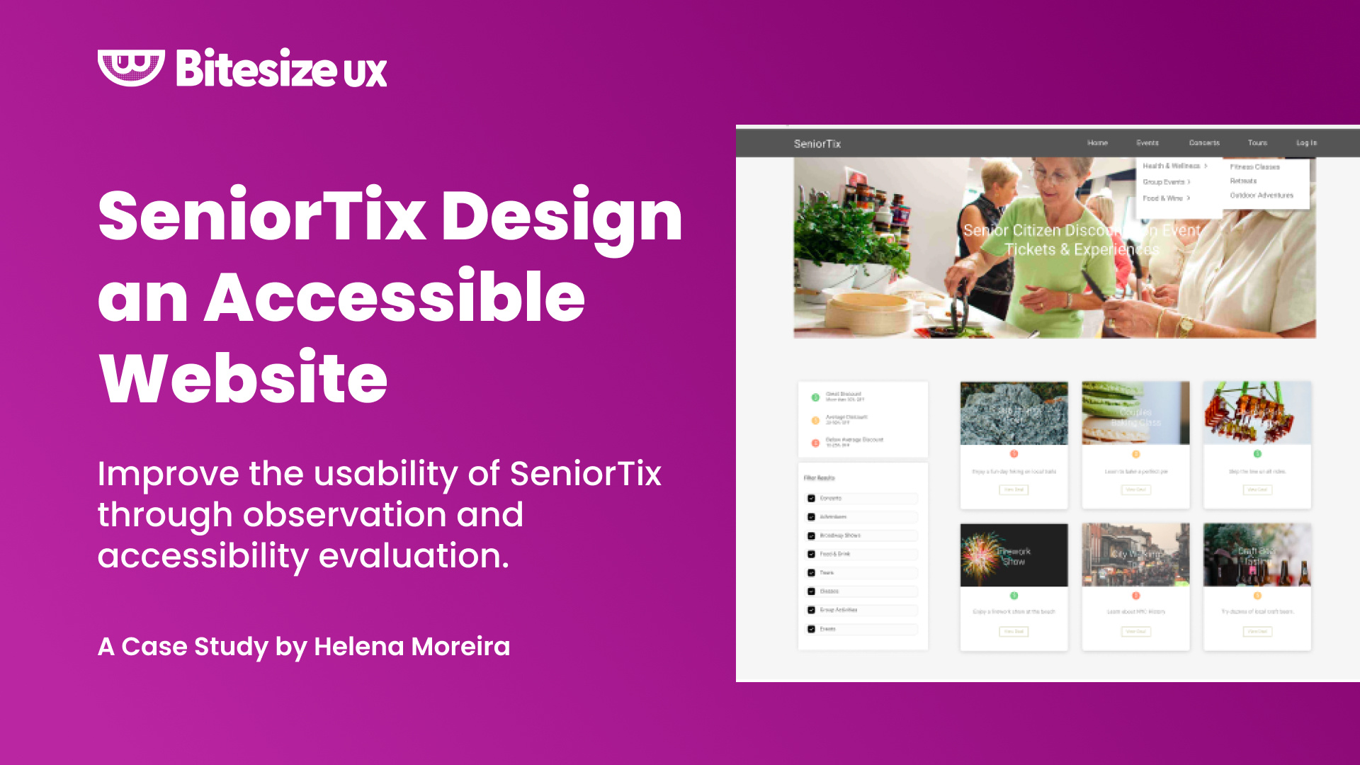 Senior Tix Workshop hosted by Bitesize UX accessible ui ux workshop