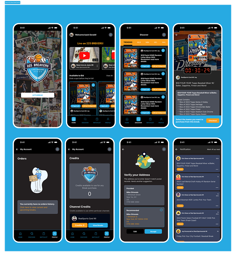 Sports Collectible Cards app by Fahad Hussain on Dribbble