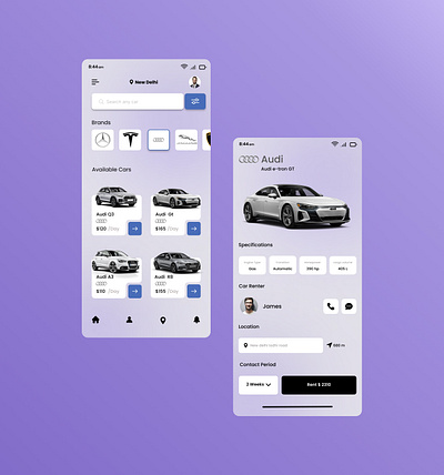 Car Rental app car app desigen car rental design figma mobile app typography uiux ux