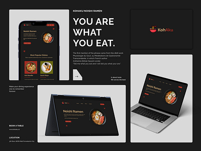 Kohaku Noishi Ramen - Landing Page app design figma food frontend landing page mockup ramen ui ux