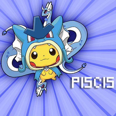 Piscis (Pikachu) anime art design dibujo dibujodigital illustration ilustración photoshop procreate