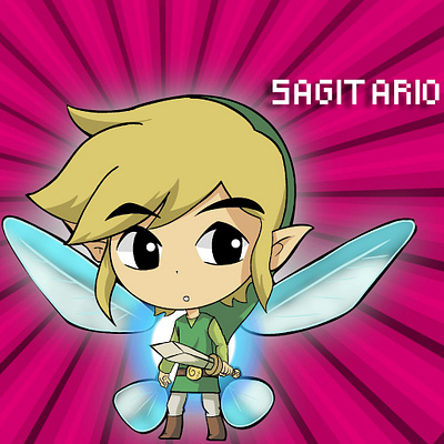 Sagitario (Link-Zelda) anime art artdigital design illustration illustrationdigital ilustración iustraciondigital logo photoshop procreate vector