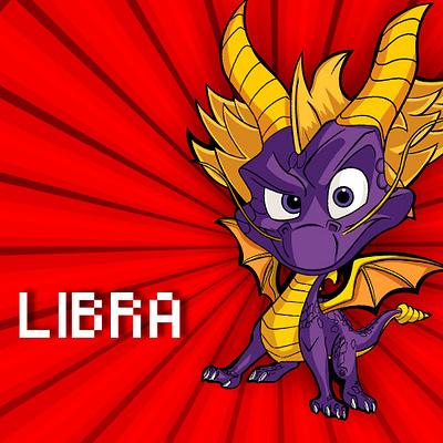 Libra (Spyro) 2d 2digital art design graphic design illustration ilustración motion graphics photoshop procreate vector