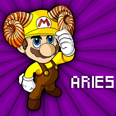 Aries (Mario Bros) 2digital art design illustration ilustración ipad photoshop procreate procreateapp vector