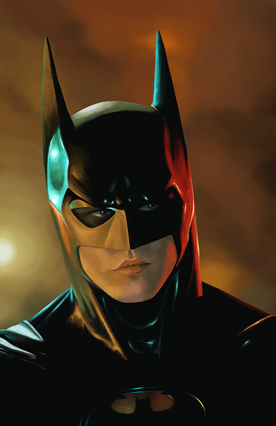 Digital Paint Batman Forever adobe photoshop batman dc comics digital art digital painting graphic design illustration