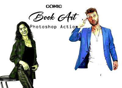 Comic Book Art Photoshop Action comic sketch ui
