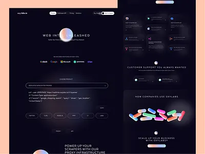 Oxylabs.io Website Redesign ai ai web ai website development website landing page mordan website oxylabs saas website shyed ui shyed web web design web ui website website design