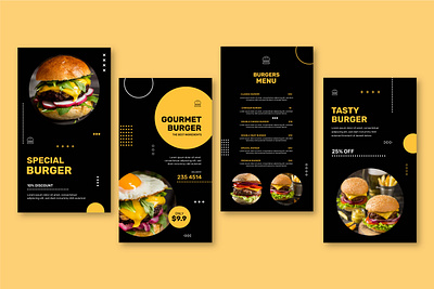 Tasty Burger Menu Design Card app branding design graphic design illustration logo typography ui ux vector