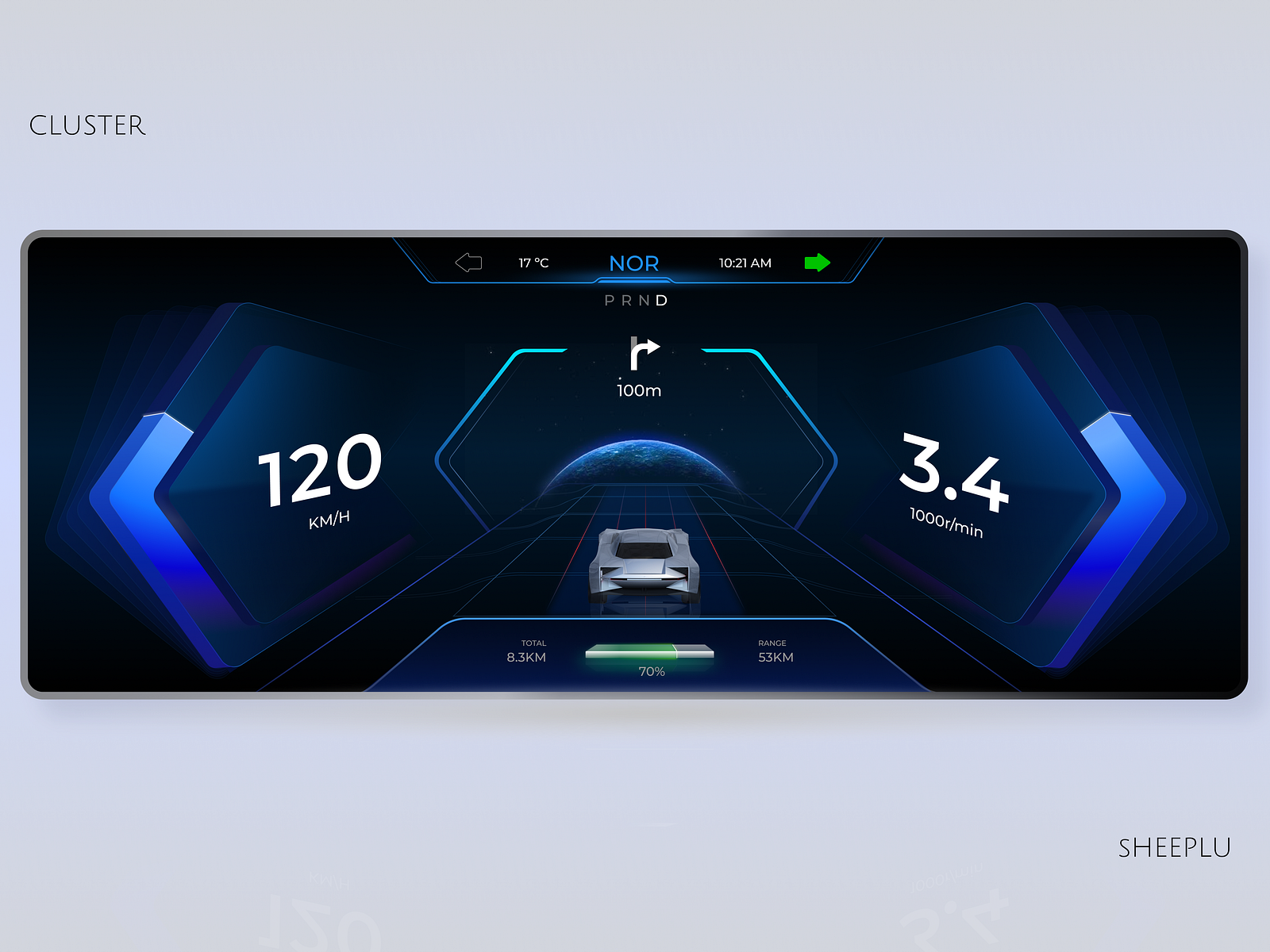 HMI-CLUSTER DESIGN by SheepLU_Designer on Dribbble