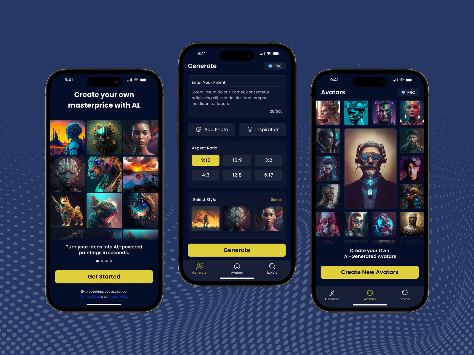 AI Image Generator App UI by Kaushal Bodar on Dribbble