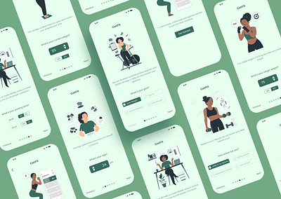 Onboarding | Daily UI Challenge - #23 app design dailyui figma fitness onboarding ui design uiux user experience user interaction ux design